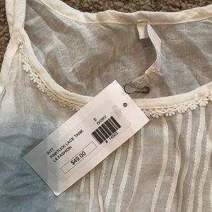 Lush brand new white cami top size small